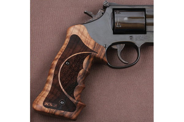 Smith Wesson K/L/X - Frame Round Butt Ceviz Ağacı Lazer Logo 